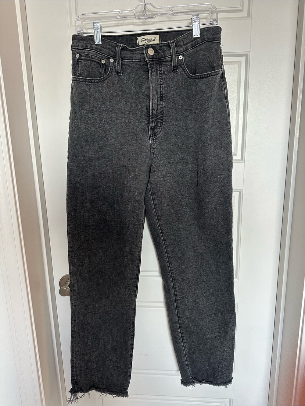 Madewell Charcoal Gray Straight Jeans